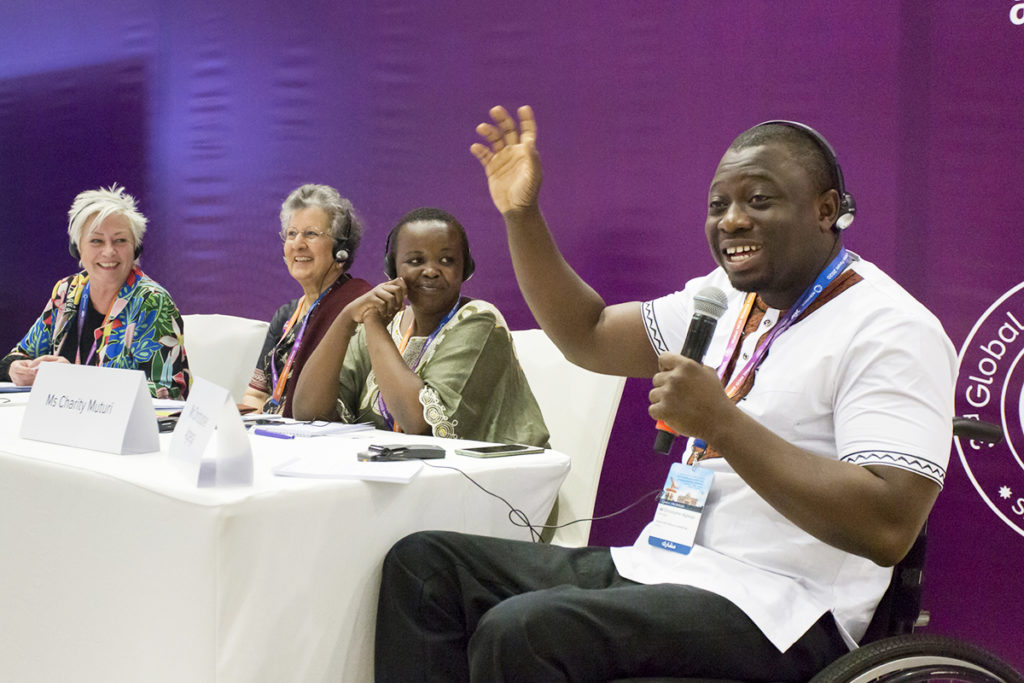 Christopher Agbega during a session at the 3rd Global NCD Alliance Forum